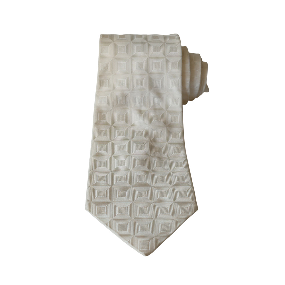 Metropolitan View USA Silk Square Geo Necktie Luxury Corporate Wedding Preppy